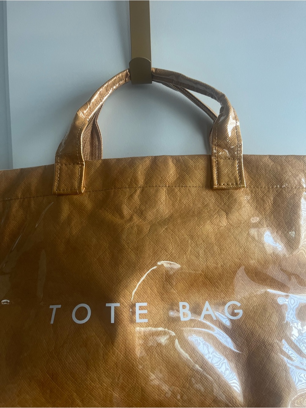 Tote Bag  Leather-Look Tote in Tan - Picture 11 of 11